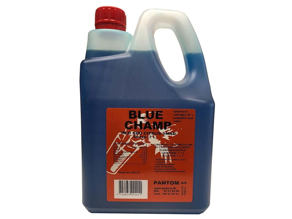 Saft Champ med citrussmag 2 ltr Blå