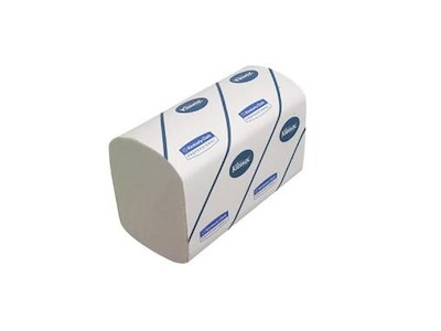 Håndklædeark Kleenex W-Fold 2-lag L41.5xB21.5xD10.5cm Mix Hvid