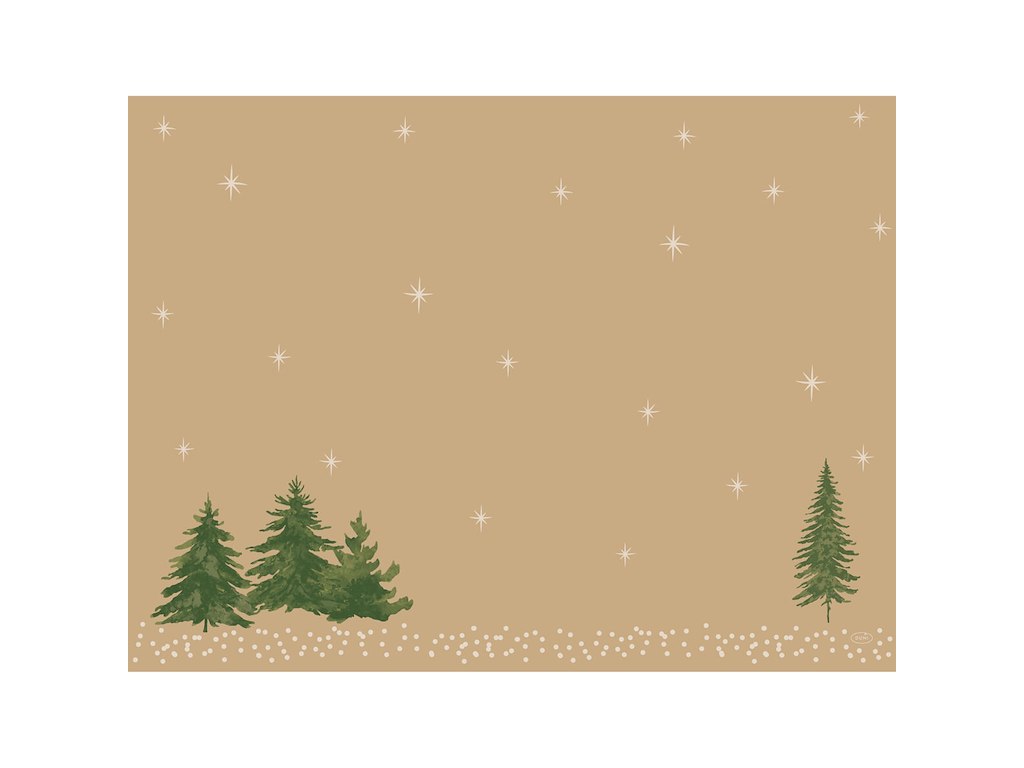 Dækkeserviet Bio Dunicel L30 x B40cm Humble Trees Brun