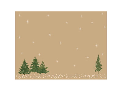 Dækkeserviet Bio Dunicel L30 x B40cm Humble Trees Brun