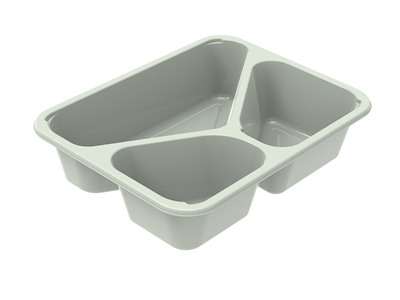 Bakke 3-rum C2227-3K Rektangulær 255/355/685ml L227xB178xH53mm CPET Evolve