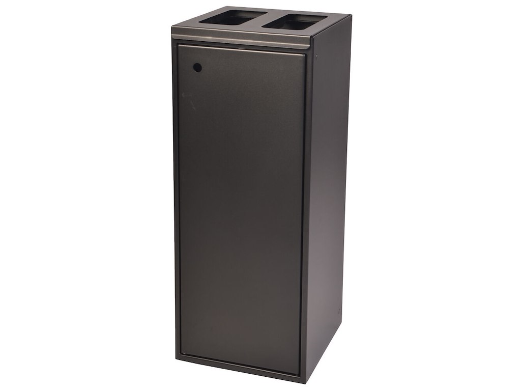 Affaldsstativ 2x60ltr L360xB360xH865mm med Softclose låg Grå