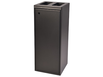 Affaldsstativ 2x60ltr L360xB360xH865mm med Softclose låg Grå