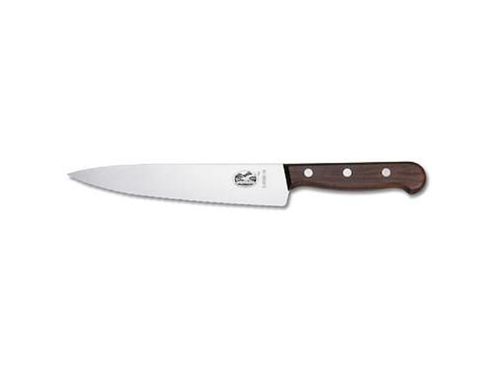 Kokkekniv Victorinox klinge 25 cm Bølgeskær Palisanderskaft