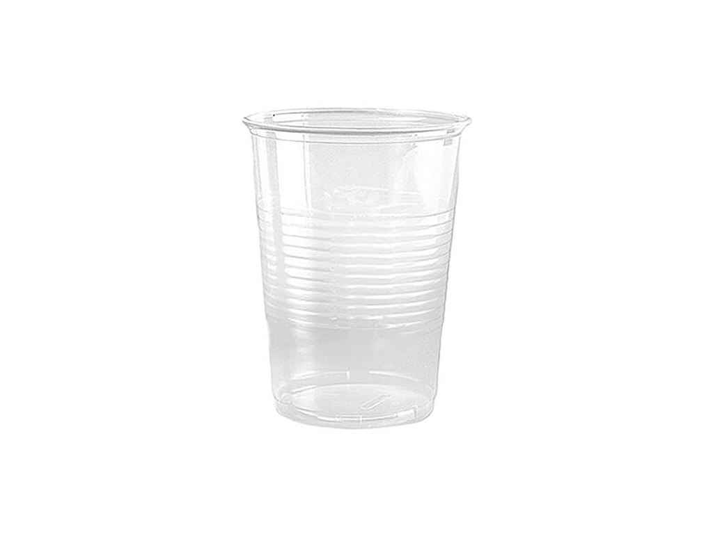 Plastglas 40 cl Ø95 x122 mm med Riller PP Klar