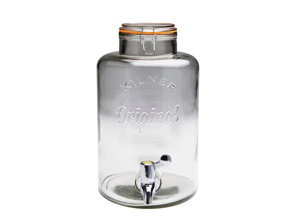 Glasbeholder med taphane Kilner 8 ltr Ø28xH36 cm