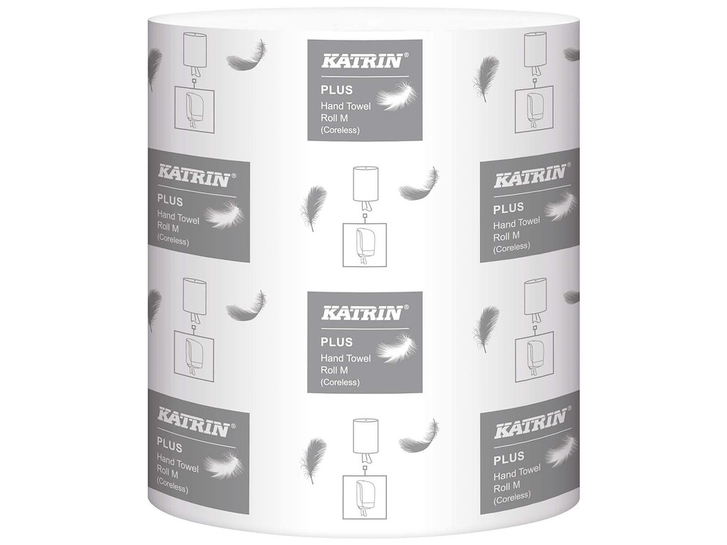 Håndklæderulle Katrin Plus M2 2-lag 167 m uden Hylse Perforeret