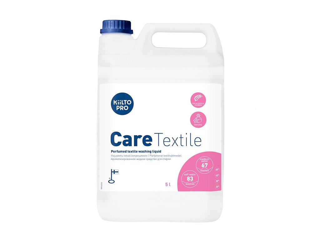Tøjvask Flydende Kiilto Pro Care Liquid Textile 5ltr med Parfume/Optisk hvidt