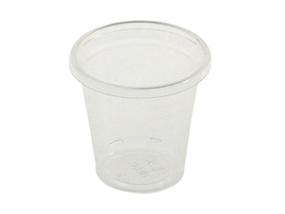 Plastglas 3 cl snapseglas Ø45xH45mm Bionedbrydelig PLA Klar