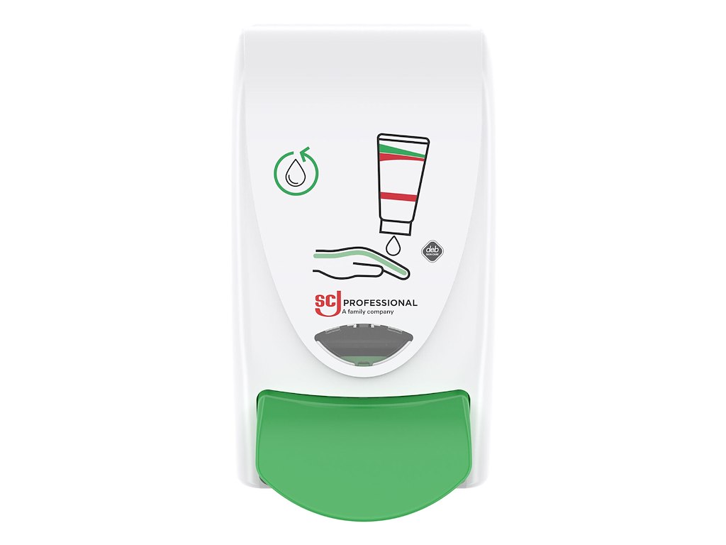 Dispenser Restore Manuel Plast hvid/grøn til 1ltr creme patron