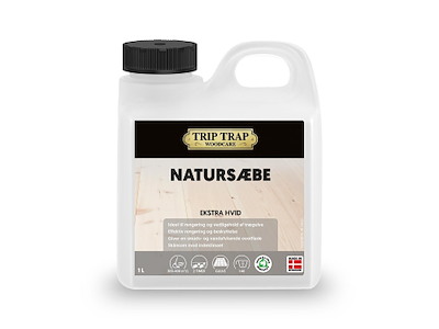 Vaskepleje Trip Trap Natursæbe Ekstra Hvid uden Parfume uden Voks 1 ltr Hvid