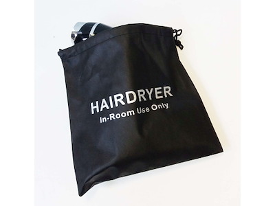 Pose til Hårtørrer 280x231 mm Sort Fløjl