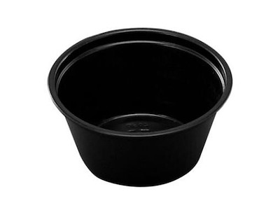 Dressingbæger 60 ml 2 oz Ø62x27 mm PP Sort