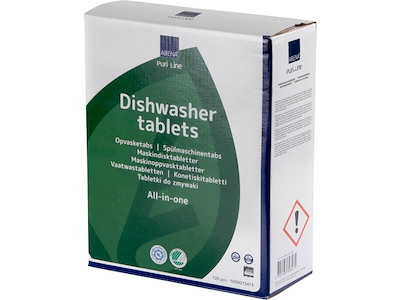 Opvasketabs, ABENA Puri-Line, all-in-one, vandopløselig folie, uden klor, farve og parfume, 120stk