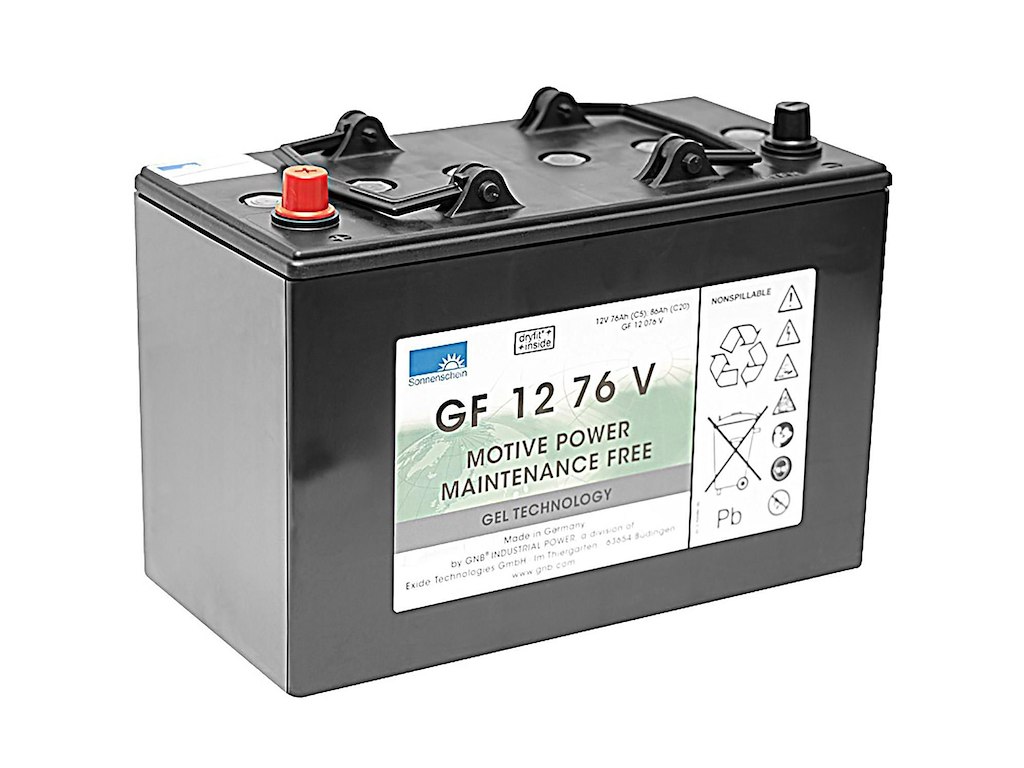 Batteri gel 12V 76Ah sort til Taski Swingo 755B/855B/955B/1255