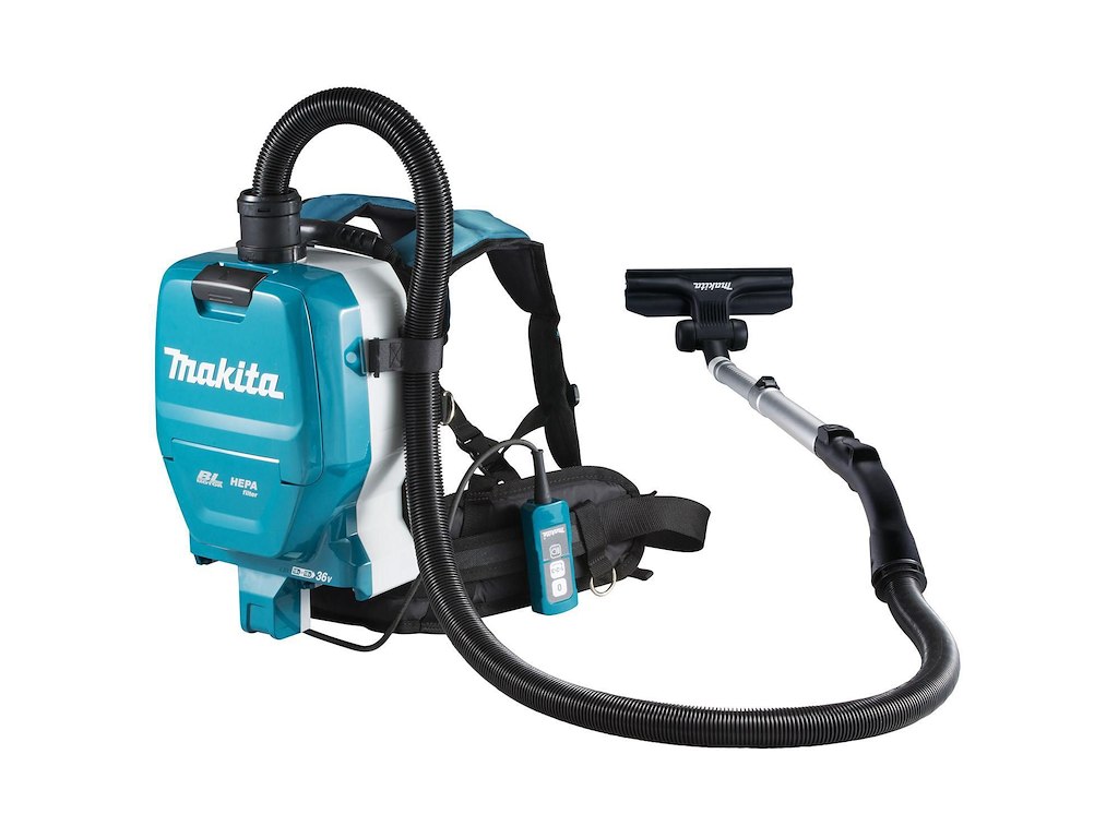 Støvsuger Rygstøvsuger Makita 2x18V 2ltr 4.5kg uden Pose/Lader/Batteri Blå