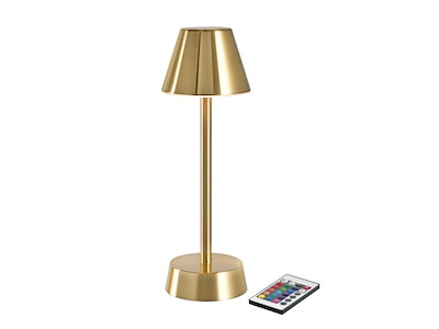 Lampe LED Zelda Ø10.3xH32cm Med Fjernbetjening Messing
