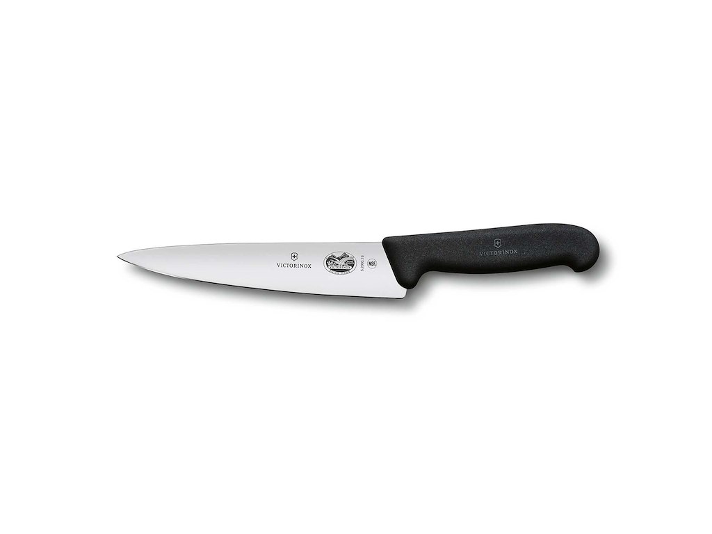 Kokkekniv Victorinox Fibrox klinge 19 cm Sort