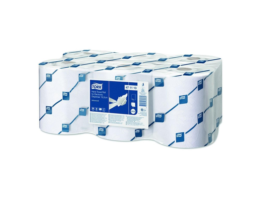 Håndklæderulle Tork Advanced H12 2-lag 19.5cm x143m Hvid