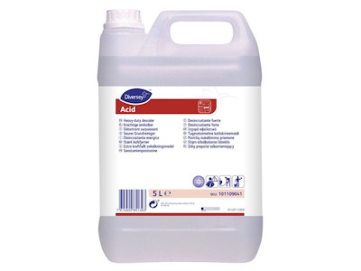 Kalkfjerner Stærkt surt Acid 5ltr med Parfume uden Farve Klar til kalk/rust
