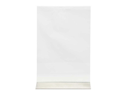 Skilt A4 Vertikalt Securit Akryl med fod af rustfri stål Klar