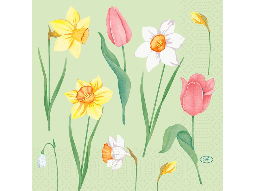 Serviet Duni Spring Melody 33x33cm 3-lags Floret