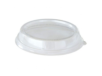 Plastlåg rund Ø150x35 mm RPET Klar til Bagasse skål 600 ml