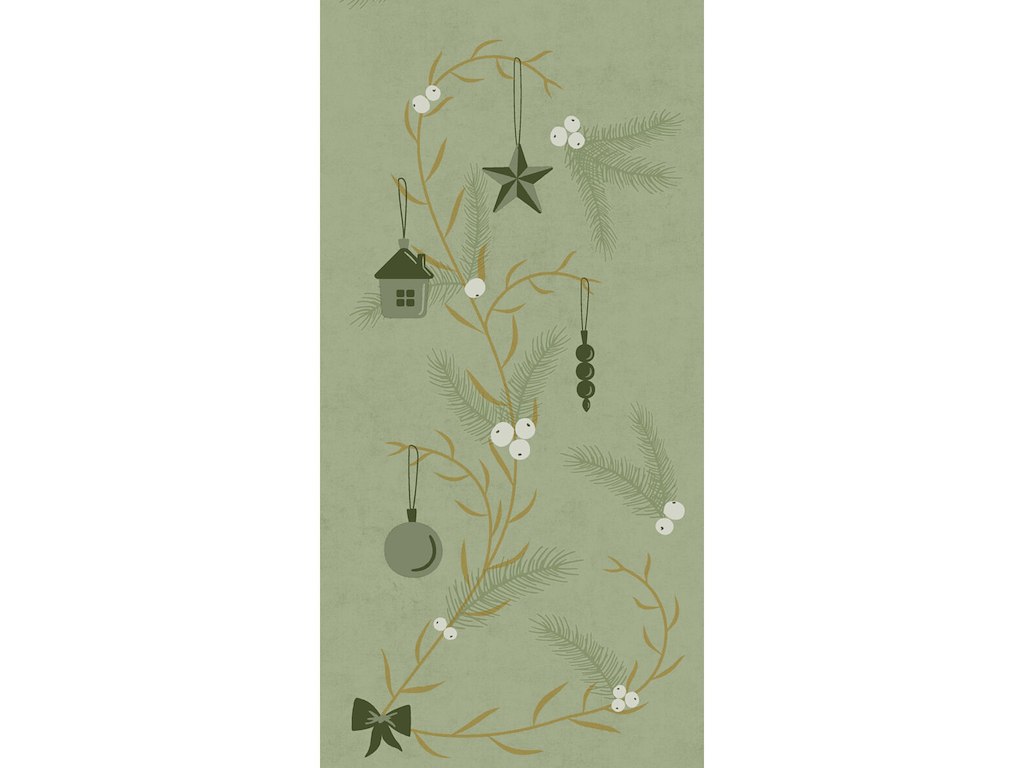 Serviet Bio Dunisoft Airlaid 40 x 40cm 1/8 fold Noel Pistachio Green