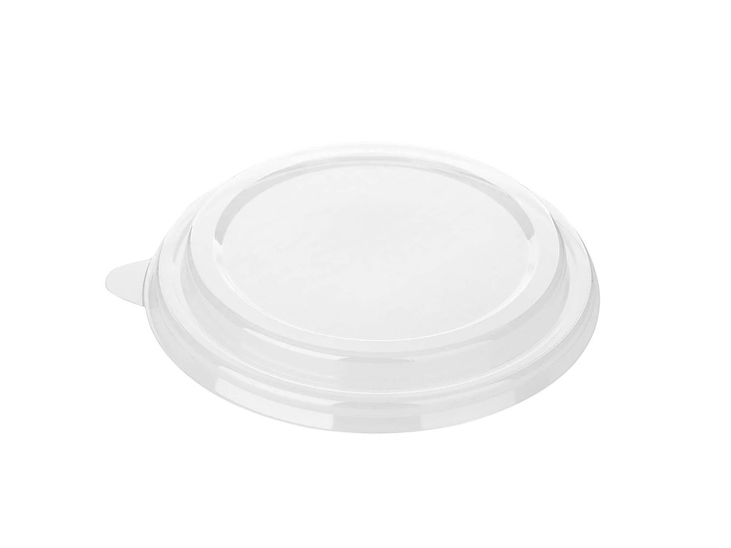 Plastlåg rundt Ø 185 mm PET klar til brun kraft salatskål