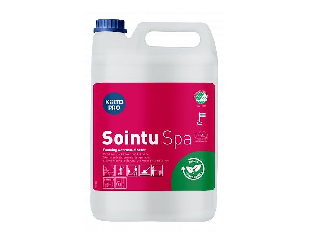 Skumrengøring Kiilto Pro Sointu Spa 5ltr RHDPE Svanemærket u. parfume til vådrum