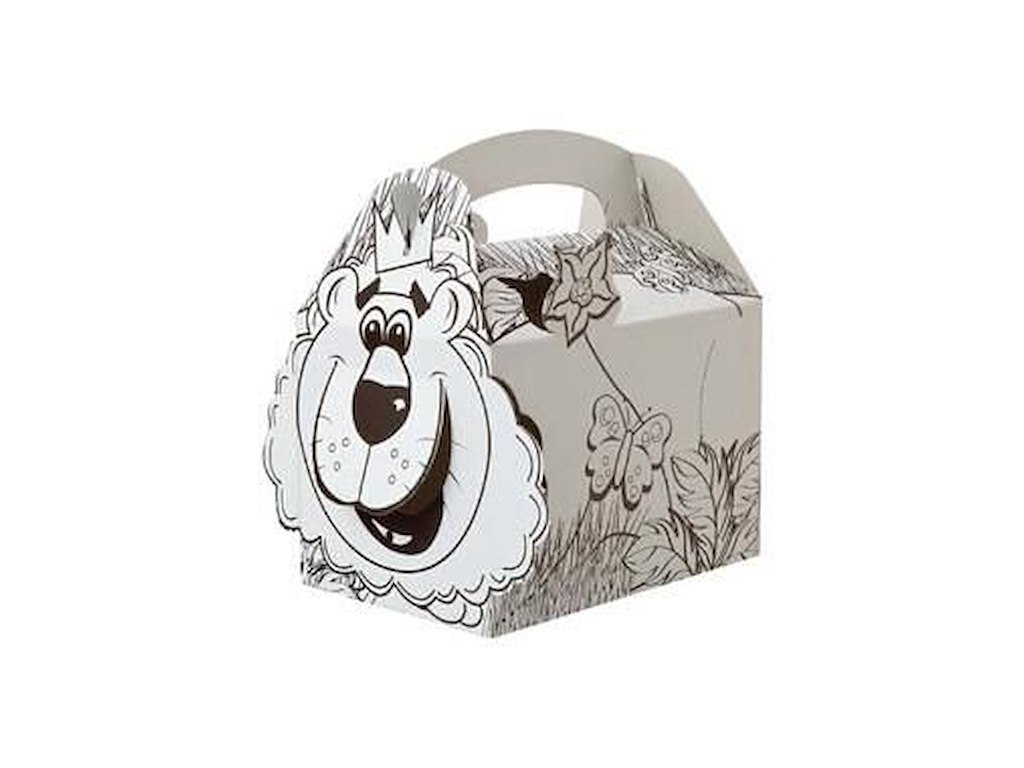 Børnemenuæske Jungle Lion til farvelægning 152x100x102 mm