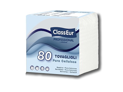 Serviet ClassEur professional 33x33 cm 3-lag 80 stk pr. pakke Hvid