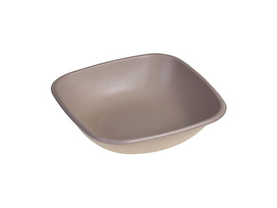 Bakke bowle 500 ml 170x170 mm square bagasse biocoated bionedbrydelig