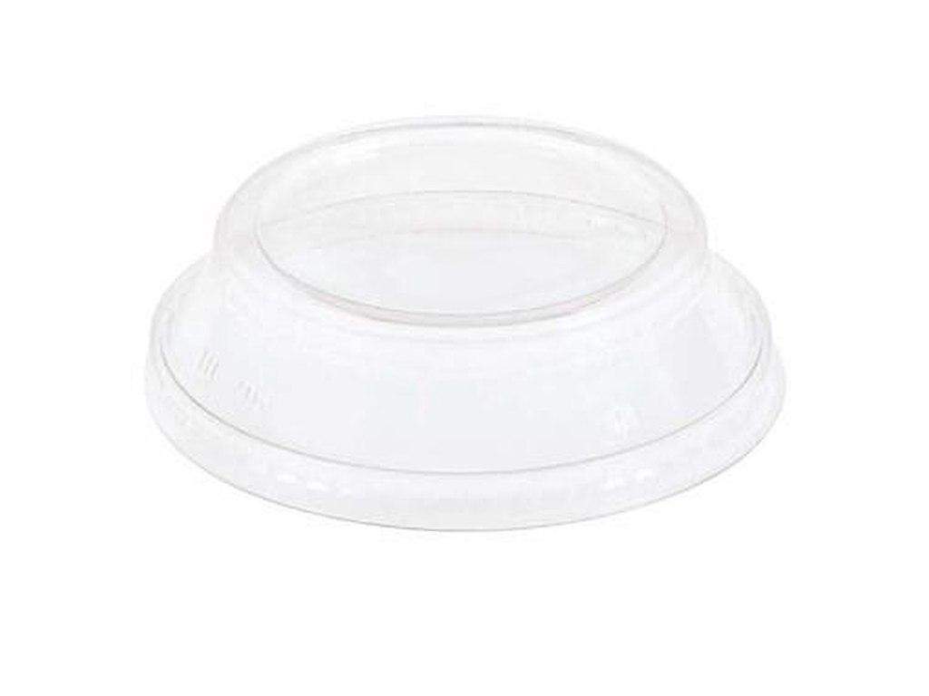 Plastlåg Push and Click Ø96 mm Bionedbrydelig PLA Klar