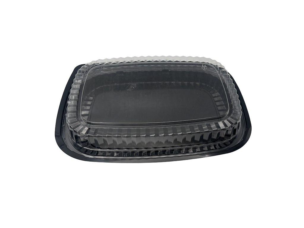 Sushibakke 550 ml 258x189x57 mm PP Sort m/Højt låg Stor