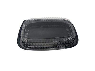 Sushibakke 550 ml 258x189x57 mm PP Sort m/Højt låg Stor