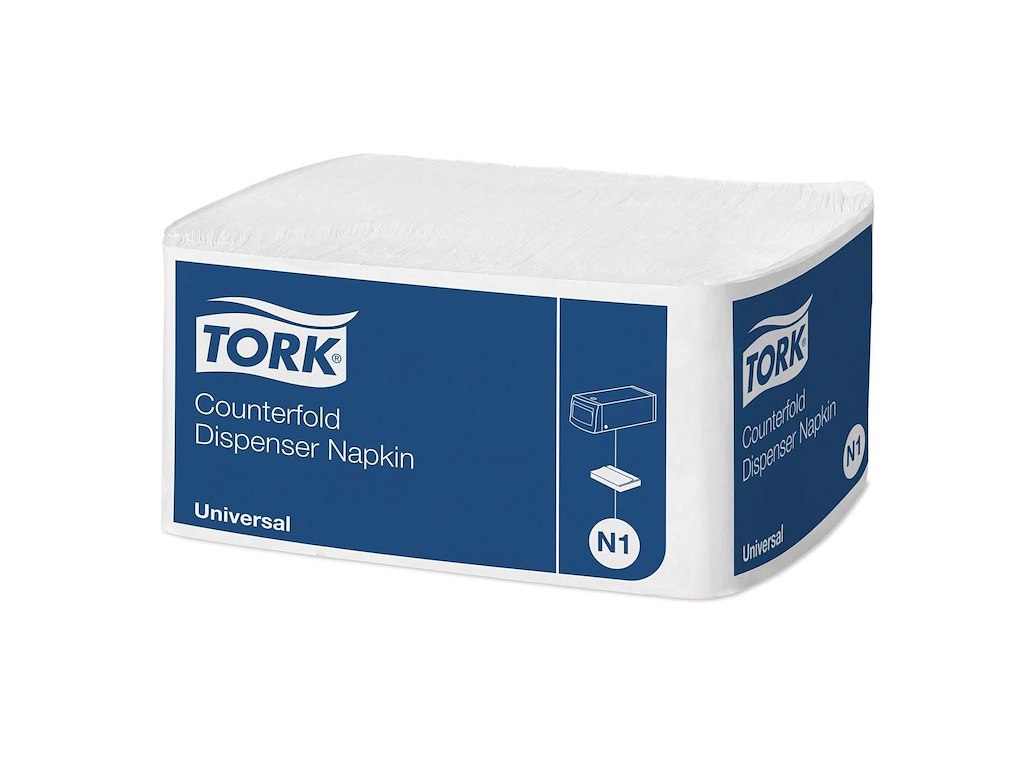 Serviet Tork N1 Novafold 33x30cm nyfiber hvid