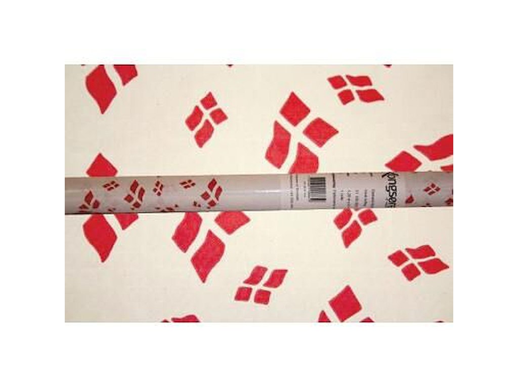 Dug Rulledug 1.2x8 m Papir Damask kvalitet Hvid med flag