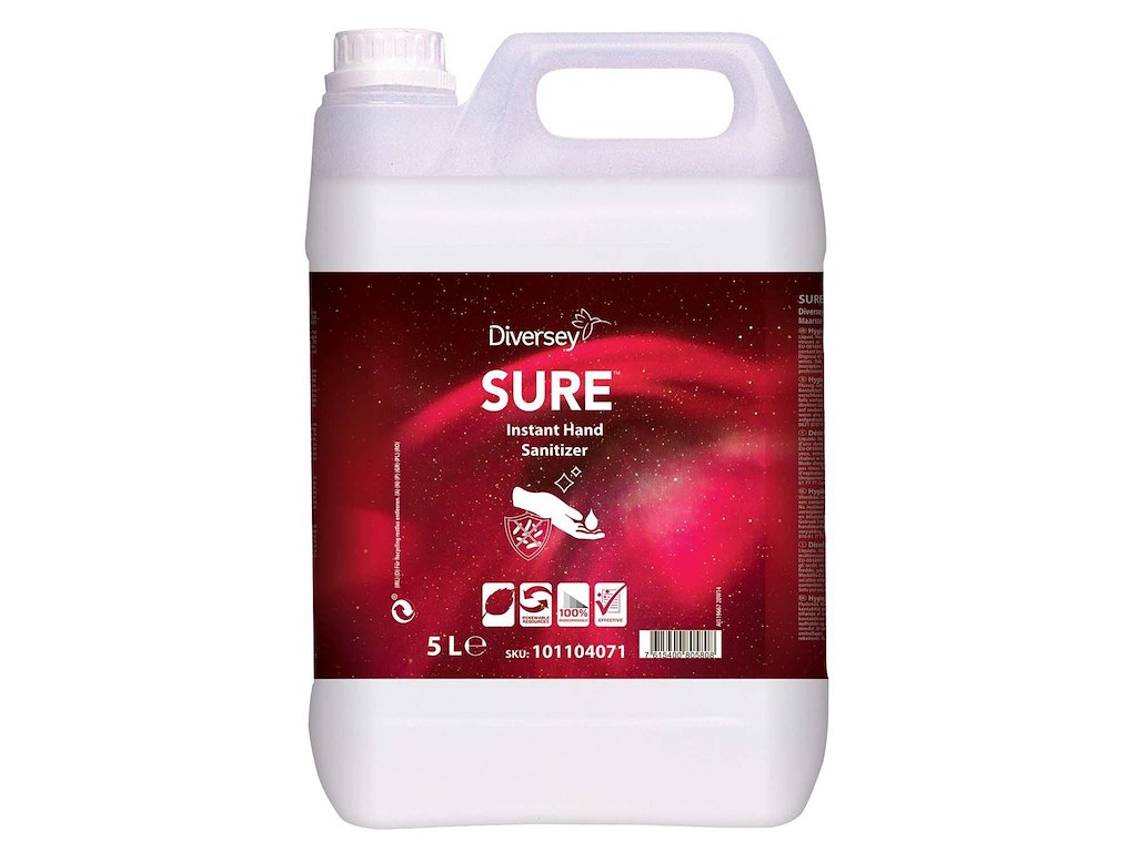 Hånddesinfektion skum SURE Instant Hand Sanitizer m parfume t dispenser 5 ltr