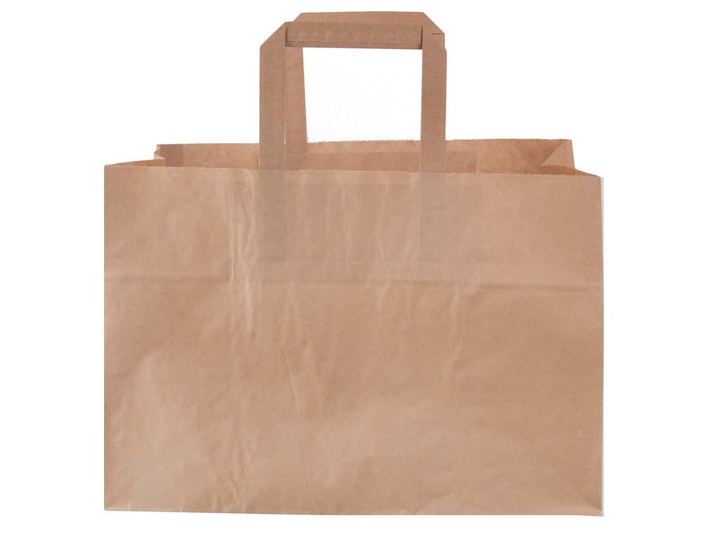 Bærepose 17 ltr 350x170x245mm 80 gr m/Hank Blomsterbærepose Papir Brun