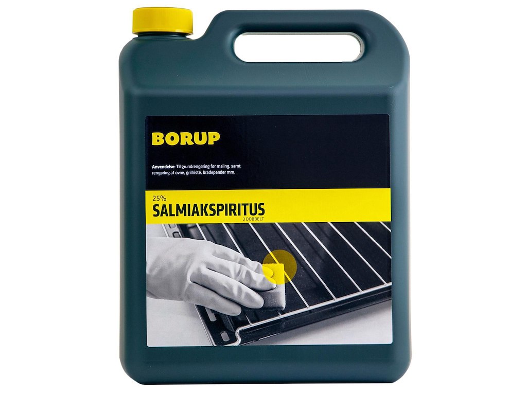Salmiakspiritus Borup 25% 5ltr til fedt og snavs på tekstiler/overflader