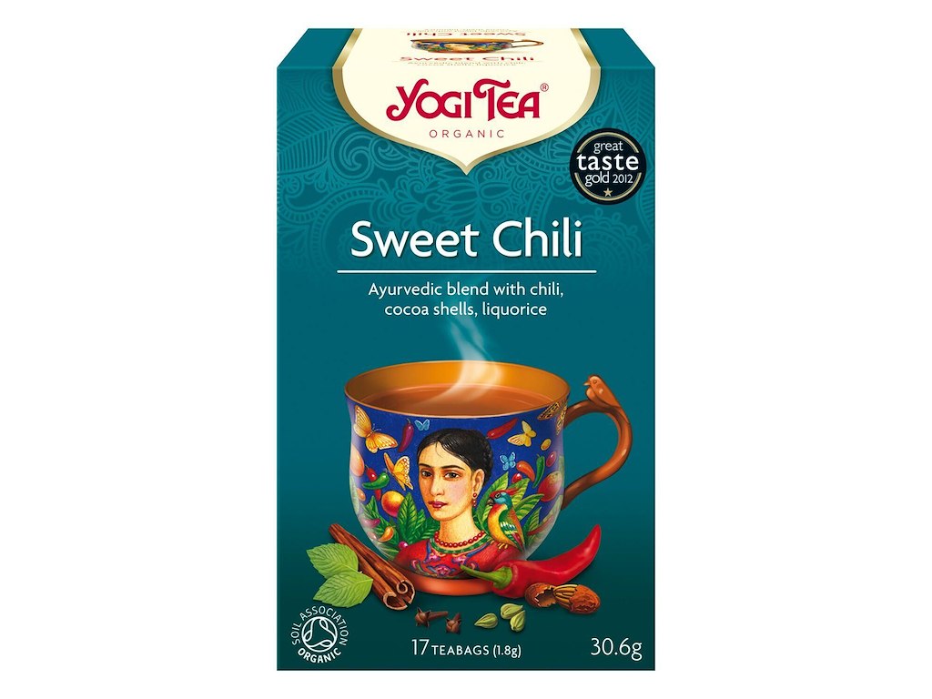Te Sort Yogi Tea Sweet Chili 17 breve Sød chilli Økologisk (DK-ØKO-100)