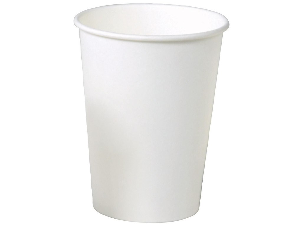 Kaffebæger Pap Ø90xH110mm 30cl 12oz Single Wall Hvid