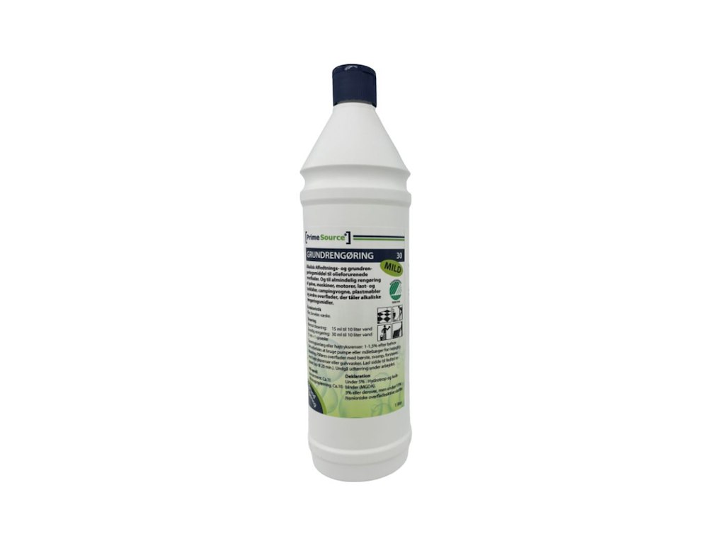 Grundrengøring Prime Source Mild 30 1ltr Svanemærket uden Farve/Parfume Alkalisk
