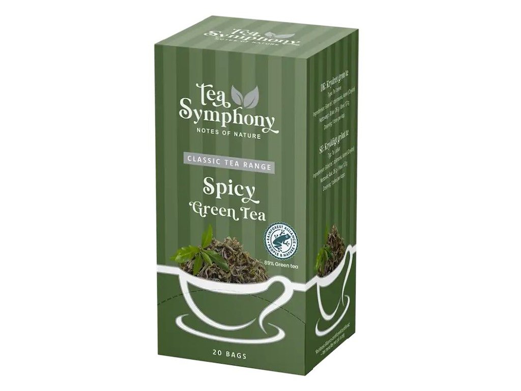 Te Grøn Tea Symphony Spicy Green Tea 20 breve Rainforest Alliance Krydret