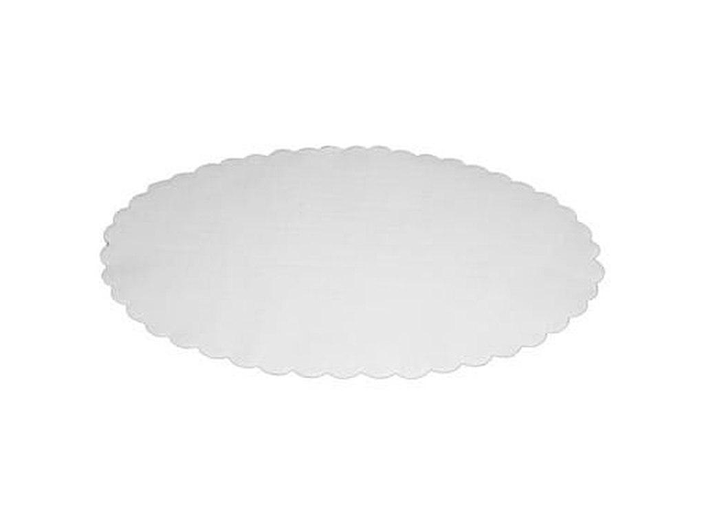 Fadpapir 26x39 cm oval præget hvid