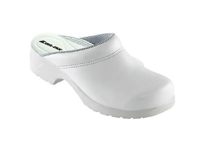 Træsko Tøffel str 44 med Polstring/Chock absorbering Hvid