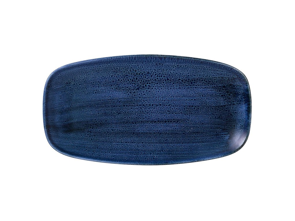 Serveringsfad Stonecast 35.5x18.9 cm Porcelæn Marineblå