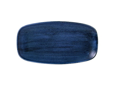 Serveringsfad Stonecast 35.5x18.9 cm Porcelæn Marineblå
