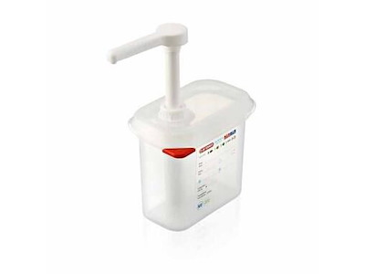 Dispenser Dressing Araven 1/9GN 1.5 ltr 17.6x10.8x19 cm PP Klar